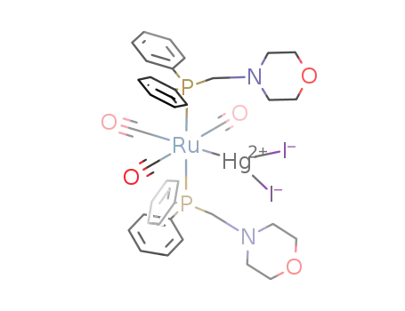 Ru(CO)3(μ-(N-(diphenylphosphinomethyl)morpholine))2HgI2