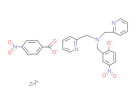 Zn<sup>(2+)</sup>*C<sub>19</sub>H<sub>17</sub>N<sub>4</sub>O<sub>3</sub><sup>(1-)</sup>*O<sub>2</sub>CC<sub>6</sub>H<sub>4</sub>NO<sub>2</sub><sup>(1-)</sup> = [Zn(C<sub>19</sub>H<sub>17</sub>N<sub>4</sub>O<sub>3</sub>)(O<sub>2</sub>CC<sub>6</sub>H<sub>4</sub>NO<sub>2</sub>)]