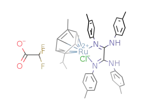 (η6-p-cymene)RuCl(tetra-p-tolyloxalic amidine)trifluoroacetate