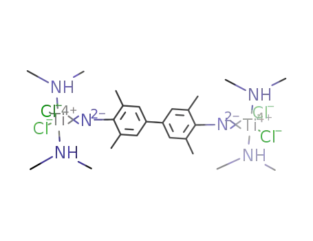Molecular Structure of 950993-23-4 ([(Me<sub>2</sub>NH)2TiCl<sub>2</sub>(3,3',5,5'-tetramethyl-1,1'-biphenyl-4,4'-diimido)TiCl<sub>2</sub>(NHMe<sub>2</sub>)])