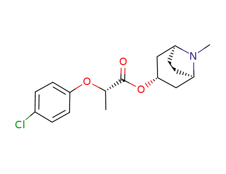 Molecular Structure of 155156-11-9 (N-methyltropan-3-yl 2-(4-chlorophenoxy)propionate)