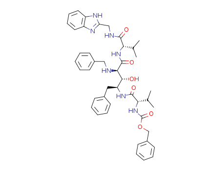 (2R,3R,4S)-N-[2-(BENZYLAMINO)-4-[[N-[(BENZYLOXY)CARBONYL]VALYL]AMINO]-3-HYDROXY-5-PHENYLPENTANOYL]VALINE(2-BENZIMIDAZOLYL)METHYLAMIDECAS
