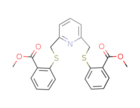 Molecular Structure of 137058-23-2 (Benzoic acid, 2,2'-[2,6-pyridinediylbis(methylenethio)]bis-, dimethyl
ester)