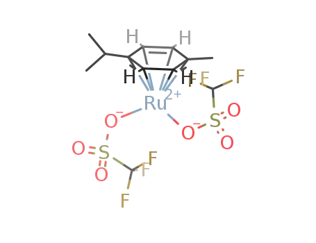 Molecular Structure of 130830-27-2 ([(p-cymene)Ru(OTf)2])