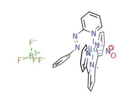 Molecular Structure of 359864-76-9 ((nitro-κN)[2-(phenyldiazenyl-κN2)pyridine-κN](2,2':6',2''-terpyridine-κ3N)ruthenium(II) tetrafluoroborate)