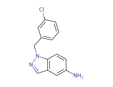 Molecular Structure of 939756-02-2 (1H-Indazol-5-amine, 1-[(3-chlorophenyl)methyl]-)