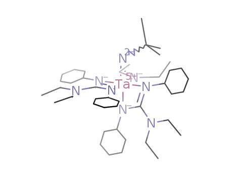 Molecular Structure of 950666-76-9 ([Ta(NEt<sub>2</sub>)(N(cy)2CNEt<sub>2</sub>)2(N-tBu)])