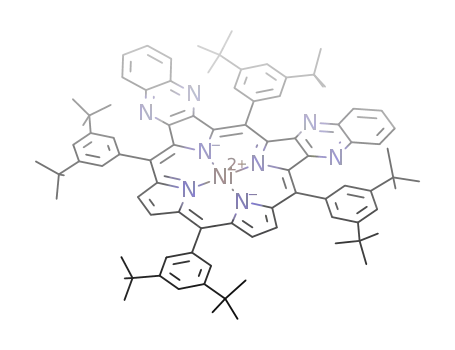 Molecular Structure of 1009836-28-5 ([5,10,15,20-tetrakis(3,5-di-tert-butylphenyl)bisquinoxalino[2,3-b':7,8-b'']porphyrinato]nickel(II))
