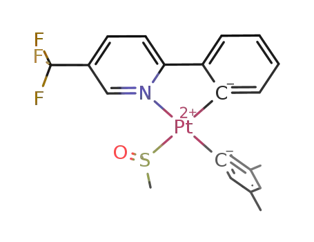 [Pt(C<sub>6</sub>H<sub>3</sub>Me<sub>2</sub>-3,5)(2-phenyl-5-(trifluoromethyl)pyridine<sup>(1-)</sup>(dmso)]