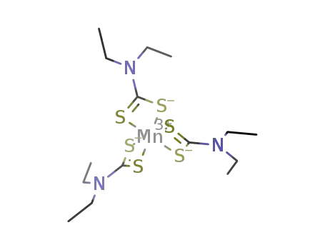 Molecular Structure of 15740-71-3 (tris(N,N-diethyldithiocarbamato)manganese(III))
