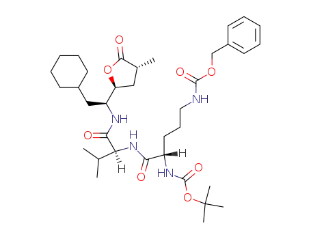 (3R,5S,1'S)-5-<1'-(N<sup>α</sup>-tert-butoxycarbonyl-N<sup>δ</sup>-benzyloxycarbonyl-L-ornithyl-L-valyl)amino-2'-cyclohexyl>ethyl-3-methyldihydrofuran-2(3H)-one