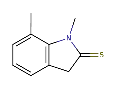 Molecular Structure of 156136-68-4 (2H-Indole-2-thione,1,3-dihydro-1,7-dimethyl-)