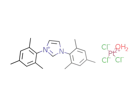 N,N'-di(2,4,6-trimethylphenyl)imidazoluium aquatrichloroplatinate