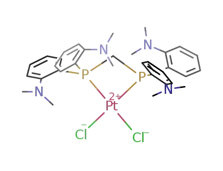 PtCl<sub>2</sub>(P,P'-1,1-bis[di(o-N,N-dimethylanilinyl)phosphino]methane)