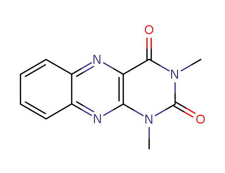Molecular Structure of 2962-90-5 (1,3-dimethylbenzo[g]pteridine-2,4(1H,3H)-dione)
