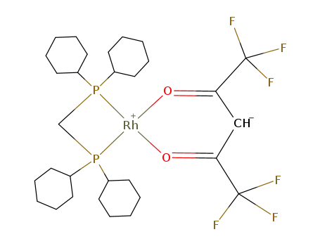 (((C<sub>6</sub>H<sub>11</sub>)2P)2CH<sub>2</sub>)Rh(OC(CF<sub>3</sub>))2CH
