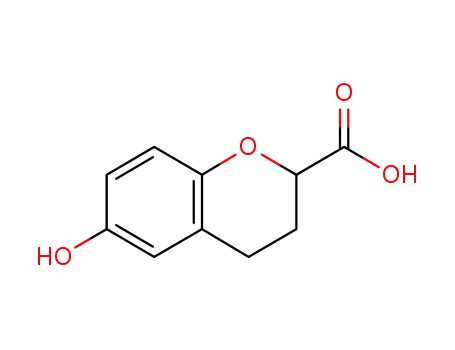 Molecular Structure of 81498-19-3 (2H-1-BENZOPYRAN-2-CARBOXYLIC ACID, 3,4-DIHYDRO-6-HYDROXY-)
