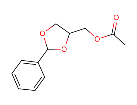 Molecular Structure of 4141-34-8 ((2-phenyl-1,3-dioxolan-4-yl)methyl acetate)