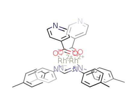 Molecular Structure of 523999-81-7 ([Rh<sub>2</sub>(N,N'-di-p-tolylformamidinate)2(isonicotinate)2])