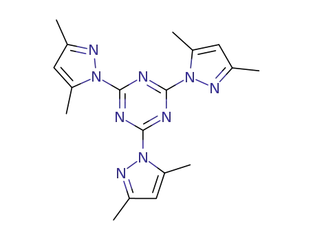 Molecular Structure of 154403-27-7 (2,4,6-tris(3,5-dimethylpyrazol-1-yl)-1,3,5-triazine)
