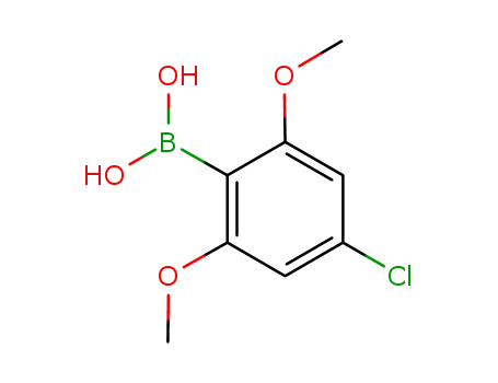 Molecular Structure of 1067228-90-3 (4-CHLORO-2,6-DIMETHOXY PHENYLBORONIC ACID)
