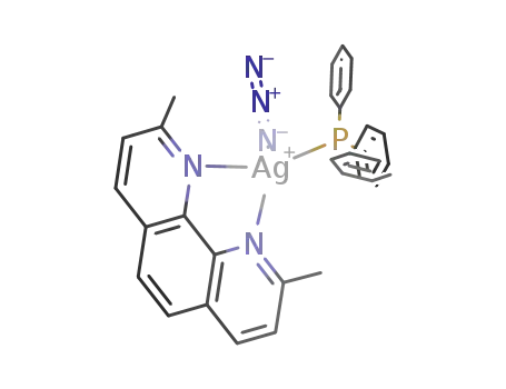 Molecular Structure of 385825-49-0 (Ag(I)(N<sub>3</sub>)(PPh<sub>3</sub>)(2,9-dimethyl-1,10-phenanthroline) complex)