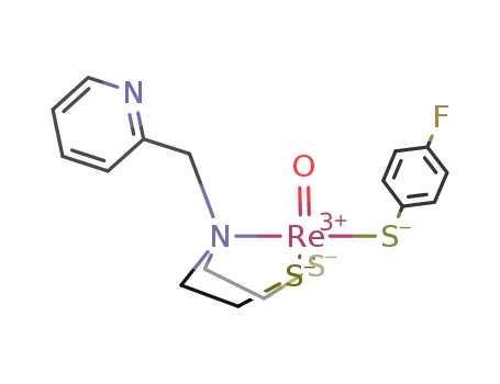 Molecular Structure of 300775-12-6 ([ReO(η3-(SCH2CH2)2N(CH2C5H4N))(η1-C6H4F-4-S)])