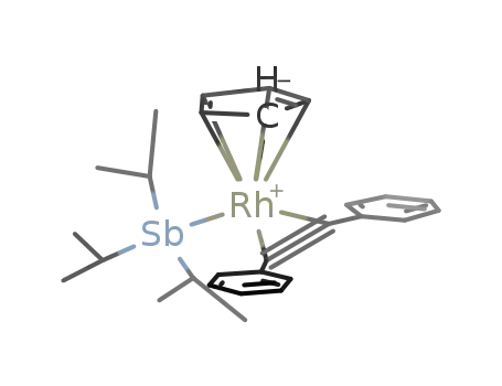 (η5-Cp)Rh(η2-PhC2Ph)(SbiPr3)