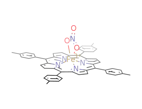 meso-tetra-p-tolylporphyrinato(η2-nitrato)iron(III)