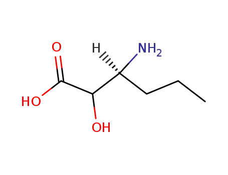 Molecular Structure of 160801-76-3 ((2S,3S)-3-Amino-2-hydroxyhexanoic acid)