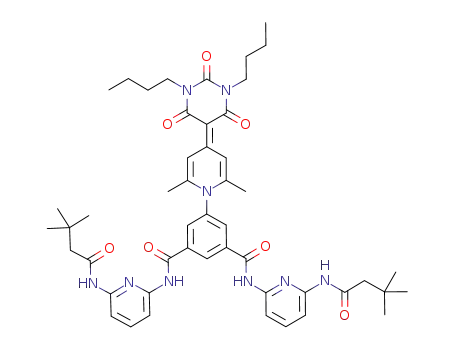 5-{1-{3,5-bis[(6-(3,3-dimethyl)butyrylamino)pyridin-2-yl]carbamoyl}phenyl-2,6-dimethylpyridin-4-ylidene}-1,3-dibutylpyrimidine-2,4,6-trione
