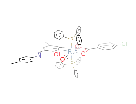 carbonyl(p-chlorobenzoato)[4-methyl-6-(N-p-tolyliminomethyl)phenol-C<sup>(2)</sup>]bis(triphenylphosphine)ruthenium(II)