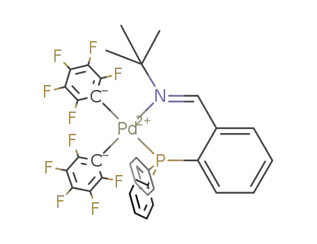 [palladium(II)-bis(pentafluorophenyl)(o-(Ph<sub>2</sub>P)C<sub>6</sub>H<sub>4</sub>-CH=N-t-Bu)]