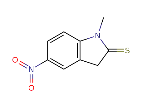 Molecular Structure of 156136-71-9 (2H-Indole-2-thione,  1,3-dihydro-1-methyl-5-nitro-)