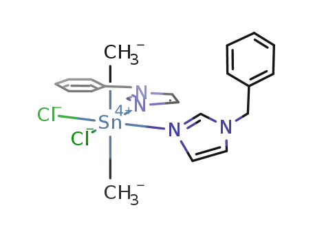 Molecular Structure of 175350-86-4 (bis(1-benzylimidazole)dimethyldichlorotin(IV))