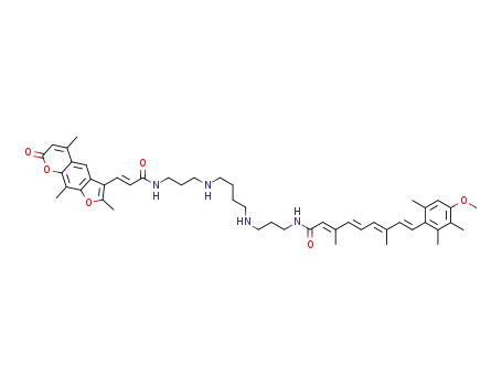 N<sub>1</sub>-acitretinyl-N<sub>12</sub>-[(E)-3-(trioxsalen-4'-yl)propenoyl]spermine
