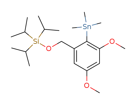 3,5-dimethoxy-2-trimethylstannanyl-1-triisopropylsiloxymethylbenzene