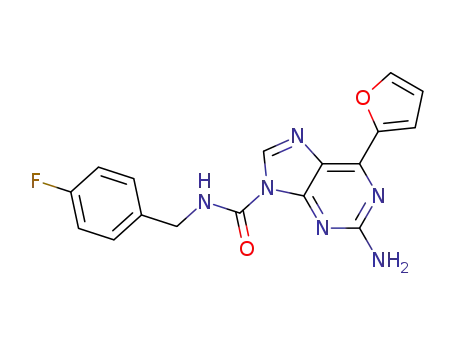 2-Amino-N-(4-fluorobenzyl)-6-(2-furyl)-9H-purine-9-carboxamide