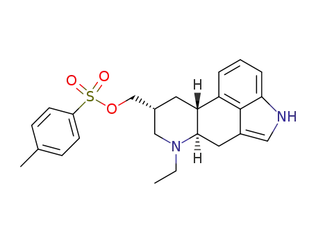Molecular Structure of 74627-23-9 (Toluene-4-sulfonic acid (6aR,9R,10aR)-7-ethyl-4,6,6a,7,8,9,10,10a-octahydro-indolo[4,3-fg]quinolin-9-ylmethyl ester)