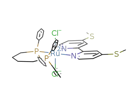 trans-[(1,4-bis(diphenylphosphino)butane)(4,4'-dithiomethyl-2,2'-bipyridine)dichlororuthenium(II)]