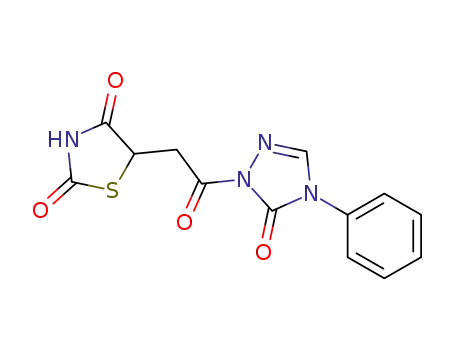 1-[(2,4-dioxothiazolidin-5-yl)acetyl]-5-oxo-4-phenyl-4,5-dihydro-1,2,4-triazole