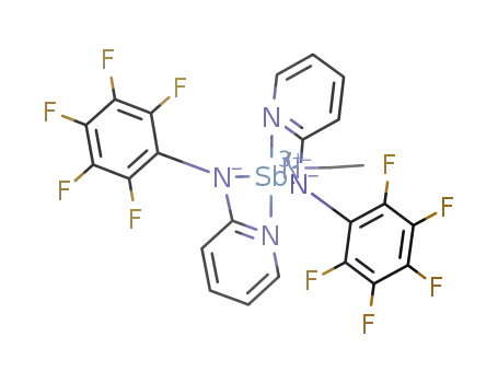 diethylaminobis[N-pentafluorophenyl-N-(2-pyridyl)amino]stibane