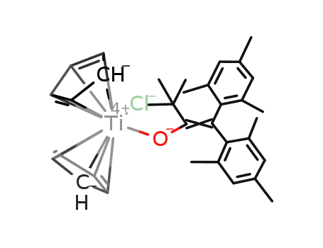 chlorodi(η(5)-cyclopentadienyl)(1,1-dimesityl-3,3-dimethyl-1-butenyloxy)titanium(IV)