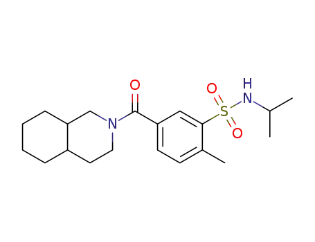 Molecular Structure of 1021298-11-2 (N-isopropyl-2-methyl-5-(decahydro-isoquinoline-2-carbonyl)-benzenesulfonamide)