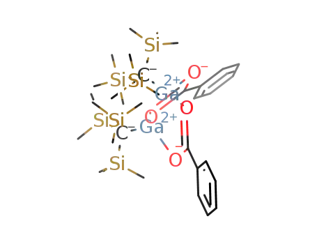 Molecular Structure of 736155-16-1 (bis(tris(trimethylsilyl)methyl)bis(μ-benzoate-O,O')digallium(II) diiodide)