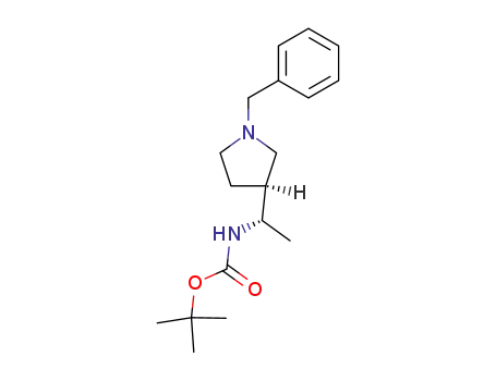 1-benzyl-3-(S)-(1-(S)-tert-butoxycarbonylaminoethyl)pyrrolidine
