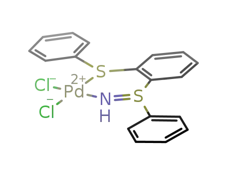 C<sub>6</sub>H<sub>5</sub>S(NH)(C<sub>6</sub>H<sub>5</sub>S)C<sub>6</sub>H<sub>4</sub>PdCl<sub>2</sub>