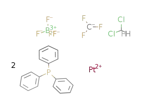 trans-[(PPh<sub>3</sub>)2Pt(CF<sub>3</sub>)(CH<sub>2</sub>Cl<sub>2</sub>)]BF<sub>4</sub>