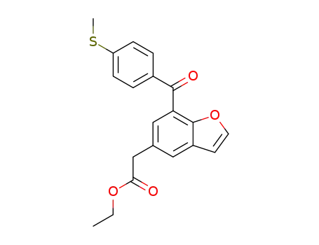 5-Benzofuranacetic acid, 7-[4-(methylthio)benzoyl]-, ethyl ester