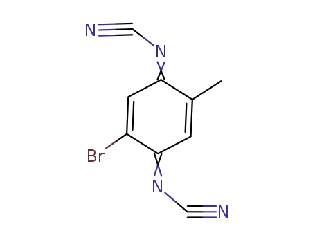 Molecular Structure of 111958-86-2 (2-bromo-N,N'-dicyano-5-methyl-1,4-benzoquinonediimine)